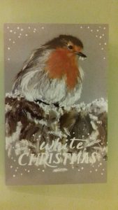 art class, near me, merseyside, members picture for christmas card, robin