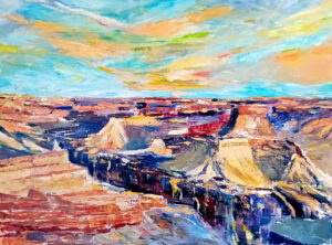 The Grand Canyon, by artist, Roy Munday, art teacher, teaches art, beginners art class, near me, Merseyside, learn to paint,